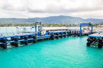 sea port of seatran ferry terminal a pier koh samui,surat thani on April, 2016 in Thailand..