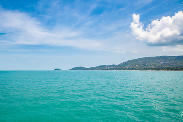 Naklejka na ściany i meble View on the ferry to Koh Samui,Thailand.