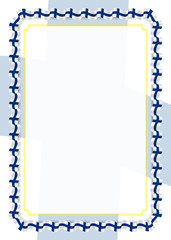 Frame and border of ribbon with Finland flag, template elements for your certificate and diploma. Vector