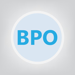 BPO (Business Process Outsourcing)- vector illustration