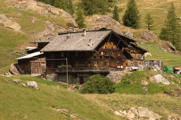 Fototapeta na wymiar Bauernhof im Schnalstal Südtirol