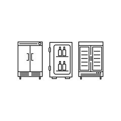 Merchandising refrigerator, bar refrigeration icon