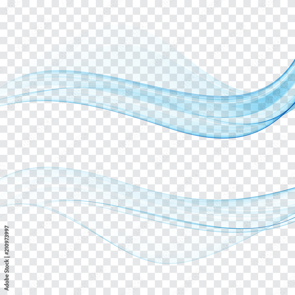 Canvas Prints modern abstract transparent futuristic web swoosh wave collection. three blue transparent isolated s