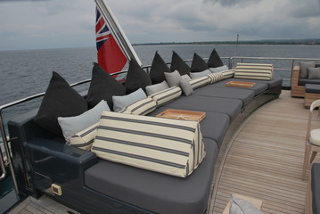 Superyacht aft deck