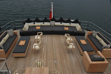 Superyacht aft deck