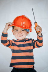 little Boy dream to become Civil Engineer, education concept.