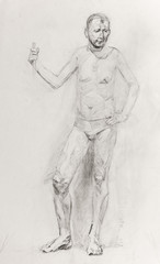 Obraz na płótnie Canvas portrait, Pencil drawing, sketch 