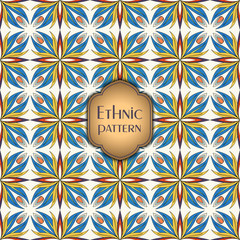 Abstract colorful geometric seamless pattern. Floral background texture.