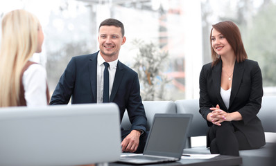 business team discussing business issues in office