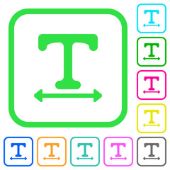 Adjust font width vivid colored flat icons