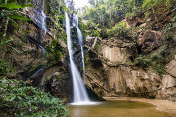 waterfall in jungle of thailand