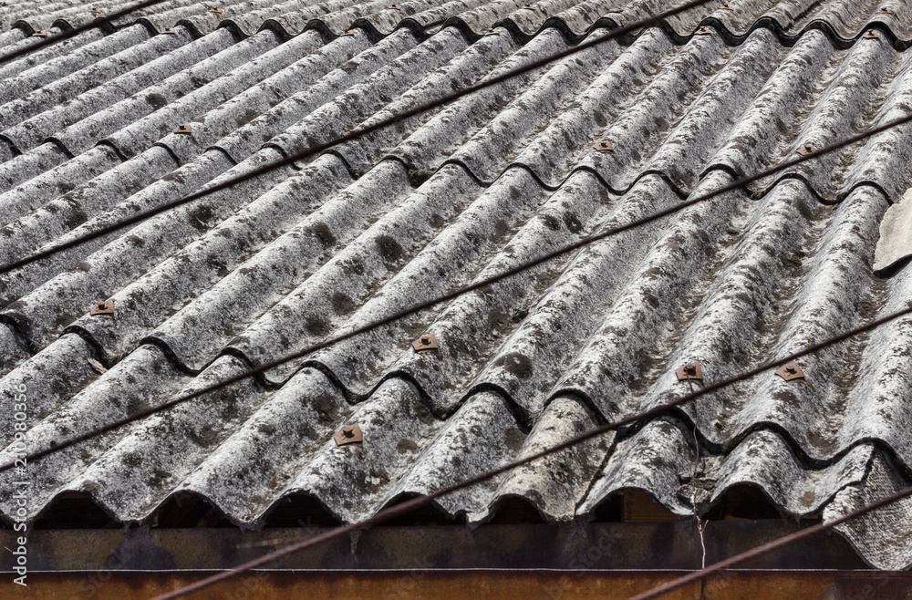 Wall mural Asbestos roof