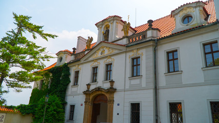 Prague views of the city in sunny summer weather.