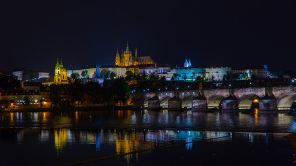 Fototapeta na wymiar Prague night views of the city