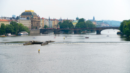 Naklejka premium Prague Charles Bridge in summer.