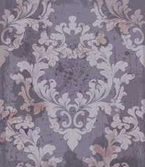 Baroque purple background Vector illustration decor