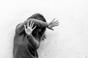 wife illustrating domestic violence