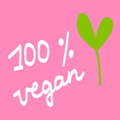 Vegan lettering illustration