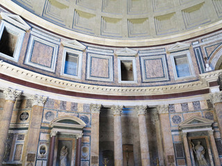19.06.2017, Rome, Italy: Interior and dome of the Pantheon temple of all pagan gods in Rome.