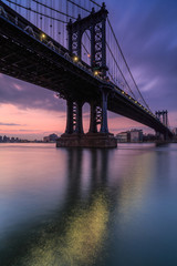 Manhattan bridge during sunrise