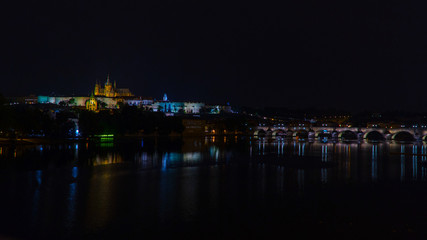 Fototapeta na wymiar Prague night views of the city.