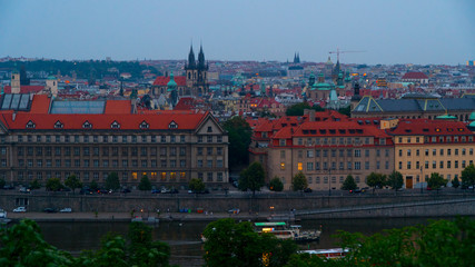 Obraz premium Prague evening views of the city.