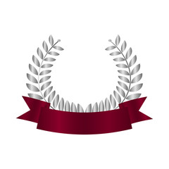 Lorbeerkranz Banner - silber