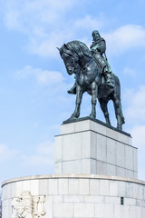 Fototapeta premium Equestrian statue of Jan Zizka near Vitkov memorial