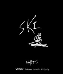 스포츠 포스터 / 손으로 그린 스포츠 그림