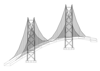 Bridge Architect Blueprint - isolated