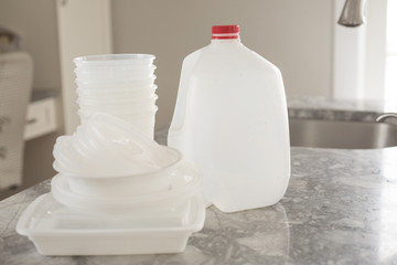 Plastic bottle garbage for recycling
