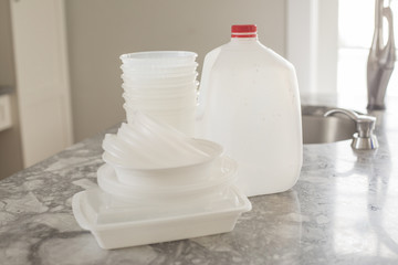 Plastic bottle garbage for recycling