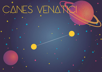 Obraz na płótnie Canvas The constellation Canes Venatici