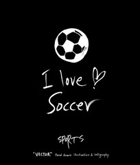 Obraz premium 스포츠 포스터 / 손으로 그린 스포츠 그림