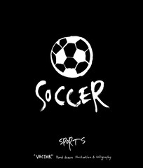 Obraz premium 스포츠 포스터 / 손으로 그린 스포츠 그림