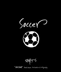 Obraz premium 스포츠 포스터 / 손으로 그린 스포츠 그림