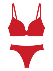 Woman underwear silhouette simple and minimalistic. Female underwear shape icon silhouette design element Lady lingerie vector illustration Bikini vector shape. Vector illustration.