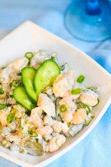 Salad with beans and mayonnaise