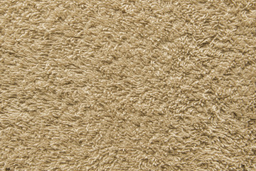 Long Nap Beige Bath Towel Texture. Bathroom Accessories Background