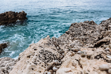 Sea stones background