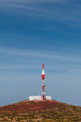 Teide Observatory telecommunications tower in Tenerife, Canary Islands, Spain