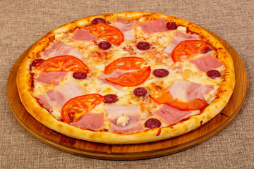 Pizza with bacon