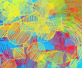 Abstract painting on canvas. Hand made art. Colorful texture. Modern artwork. Strokes of fat paint. Brushstrokes. Contemporary art. Artistic background image.