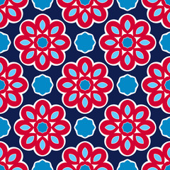 Abstract stylized floral seamless pattern. Hand drawn vector illustration
