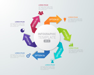 Infographic template for business, education, web design, banners, brochures, flyers, diagram, workflow, timeline. Vector illustration.