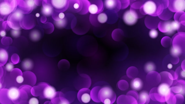 Abstract dark background with bokeh effects in purple colors