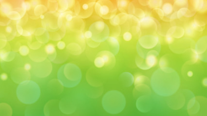 Obraz premium Abstract light background with bokeh effects in green and yellow colors