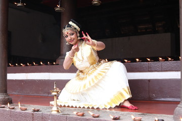 mohiniyattam or dance of enchantress is one of the classical dance forms of india,from the state of...