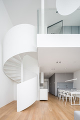 White, spiral staircase
