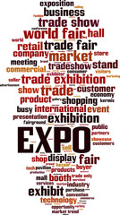 Obraz premium EXPO word cloud